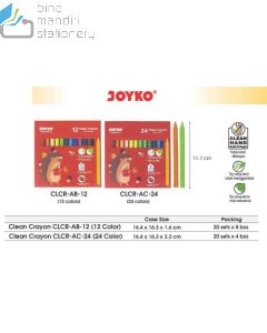 Jual Krayon Bersih Joyko Clean Crayon CLCR-AC-24 termurah harga grosir Jakarta