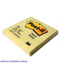 Contoh Alat Perlengkapan Kantor merk 3M Post-it , Gambar Produk 3M Post-it 654 Sticky Note Canary Yellow 76x76mm harga 10600 di Toko Peralatan Sekolah Murah