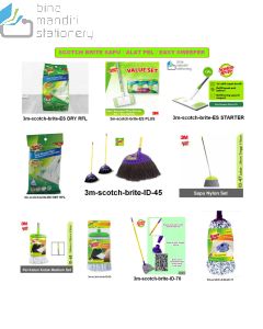 Sapu Ijuk-nylon gagang pel katun dan easy sweeper Scotch Brite type ES DRY RFL | ES PLUS | ES STARTER | ES WET RFL | ID-45 | ID-47 | ID-68 | ID-69 | ID-70 | ID-71