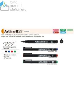 Foto alat tulis sekolah merk Artline terlaris type Artline 853/6W set Overhead Projector Marker Spidol OHP Permanen