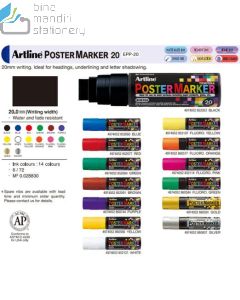 Katalog perlengkapan sekolah Artline EPP-20 Poster Marker Spidol Untuk Menulis Pada Poster Box Style dan gambarnya