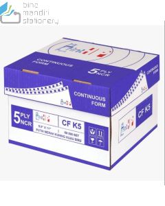 Contoh Kertas Komputer Hi Print Continuous Form 9.5" x 11"/2 NCR 5 Ply Warna merek Hi Print