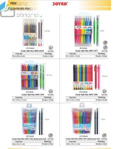 Contoh Gel Pen Warna Warni Joyko Kreasi Seni Tulis Hias Tinta Gel Joyko GPC-247S | GPC-277 | GPC-278 | GPC-295 | GPC-296 | GPC-297 | GPC-299 | GPC-315 | GPC-316 | GPC-317 | GPC-318 | GPC-324 | GPC-325 merek Joyko