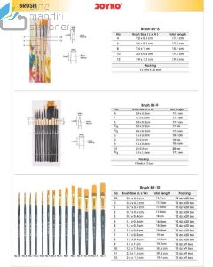 Jual Kuas Lukis Cat Air Cat Minyak Akrilik Set Joyko Brush BR-10 No.9 termurah harga grosir Jakarta