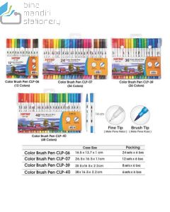 Foto Joyko Color Brush Pen CLP-39 (36 Color) Pena Kuas Warna Menggambar Melukis merek Joyko