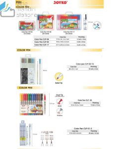 Contoh Pena Warna Menggambar dan Melukis Joyko Color Pen CLP-05 (24 Color) merek Joyko