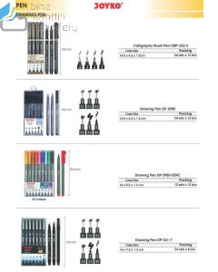 Gambar Pena Menggambar Joyko Drawing Pen DP-298SA12 merek Joyko