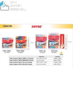 Contoh Joyko Screw Crayon TWCR-12mini  Crayon Putar Mini Twist  merek Joyko