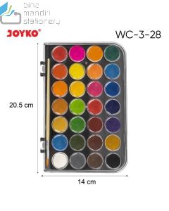 Gambar Cat Air Warna Padat Palet Bentuk Kosmetik Joyko Water Color WC-3-28 merek Joyko