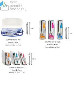 Macam macam stationery Kenko C-732C Compass Jangka  dan gambarnya