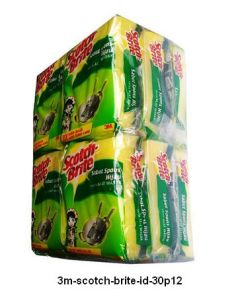 Katalog alat-alat kantor 3M Scotch Brite,  3M Scotch Brite Sabut Spons Hijau 12 Pads harga normal 97000 di Supplier Alat Tulis Bina Mandiri Stationery